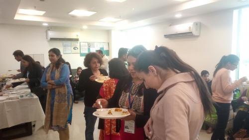 Participants enjoying their lunch at the Doctor’s lounge at Max Hospital, Gurgaon